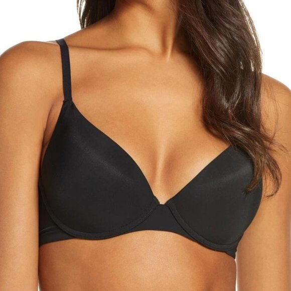 Natori Other - Natori Bra 30DD Black Push-Up Convertible Underwire J-Hook 727229 NWT